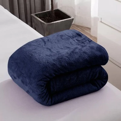 Home Mart Goods Queen Size Navy Extra Soft Cozy Microfiber Throw Picnic Sofa Bed Blanket 2 Home Mart Goods Queen Size Navy Extra Soft Cozy Microfiber Throw Picnic Sofa Bed Blanket - Image 2