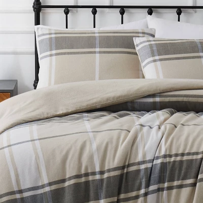 Preston Plaid Flannel Duvet Cover Set - Truly Soft 1 Preston Plaid Flannel Duvet Cover Set - Truly Soft