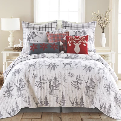 Sleigh Bells Grey Sham 2pk - Levtex Home 2 Sleigh Bells Grey Sham 2pk - Levtex Home - Image 2