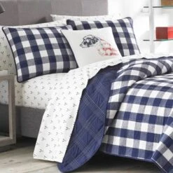 Lake House Plaid Reversible Quilt Set Blue - Eddie Bauer -Bedding Discount Store GUEST 0261dada fdfe 4305 a61c 4ad4efd8bb3b