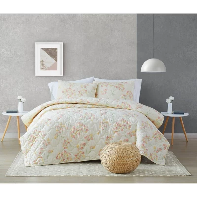 Brooklyn Loom Vivian Quilt Set Mustard Yellow/Red/Off White 6 Brooklyn Loom Vivian Quilt Set Mustard Yellow/Red/Off White - Image 6