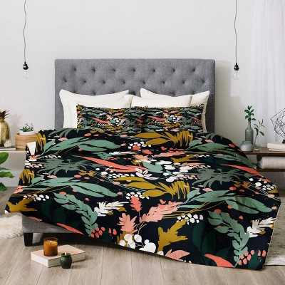 Marta Barragan Camarasa Brushstrokes Leaves Of Nature Comforter Set - Deny Designs 1 Marta Barragan Camarasa Brushstrokes Leaves Of Nature Comforter Set - Deny Designs