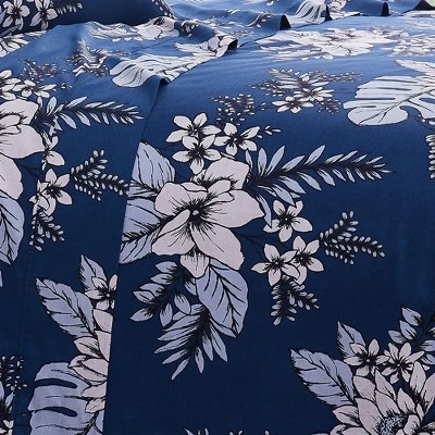 Southshore Fine Living Flora 100% Cotton Sateen Weave 300 TC 22-inch Extra-Deep Pocket Sheet Set 4 Southshore Fine Living Flora 100% Cotton Sateen Weave 300 TC 22-inch Extra-Deep Pocket Sheet Set - Image 4