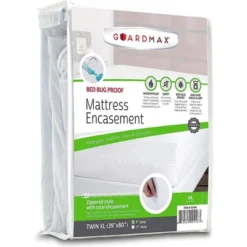 Guardmax Waterproof Mattress Protector Encasement With Zipper - White -Bedding Discount Store GUEST 09f6ea00 907d 4eef a74a 6fe80273ad89