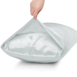 1 Pc King Silk Envelope Closure Pillowcase Silver Grey - PiccoCasa -Bedding Discount Store GUEST 0a1bb74c e6b4 4804 8127 94888f66bafd