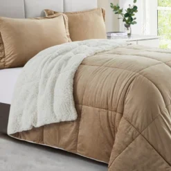 Peace Nest 3 Piece Winter Comforter Set Reversible Faux Shearling Ultra Soft Minky Plush -Bedding Discount Store GUEST 0a719352 902a 4fd2 8492 9c538b6a4452
