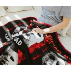 Silver Buffalo Halloween II "The Faces Of Michael Myers" Raschel Throw Blanket | 45 X 60 Inches -Bedding Discount Store GUEST 0e156265 93a6 4cc5 ad3a 37b279d1d280