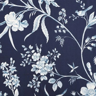 Laura Ashley 5pc Twin Branch Toile 100% Cotton Duvet Cover Bonus Set Blue 2 Laura Ashley 5pc Twin Branch Toile 100% Cotton Duvet Cover Bonus Set Blue - Image 2