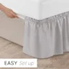 Ruffled Elastic Wrap Around Bedskirt 15 Inch Drop - CGK Linens