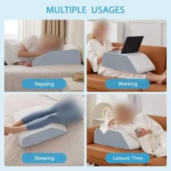 Continental Sleep, Leg Wege Elevation Pillow For Blood Circulation | Relieved & Recovers Foot And Ankle Injuries | Chic Jacquard Cover, 8”x16”x23” -Bedding Discount Store GUEST 114ef51d 9d0f 414d 8991 78062f8e90c0