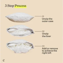 Coop Home Goods 20”x 54" Adjustable Memory Foam Body Pillow, Support Pillow - GREENGUARD Gold Certified - Lulltra Washable Cover - White (1 Pack) -Bedding Discount Store GUEST 18d69073 0f95 4959 b55d 4e2895e18298