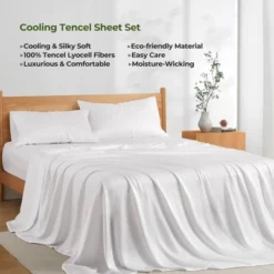 Peace Nest Cooling Tencel Lyocell Sheet Set, Silky Smooth & Breathable
