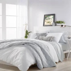 Ogee Solid Duvet Set White - Microsculpt -Bedding Discount Store GUEST 1af219c6 ac9f 4773 adb9 c86315d36e77