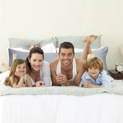 PiccoCasa Satin Silky For Hair And Skin Pillowcase Silver Body 20"x60" 2 Pcs 2 PiccoCasa Satin Silky For Hair And Skin Pillowcase Silver Body 20"x60" 2 Pcs - Image 2