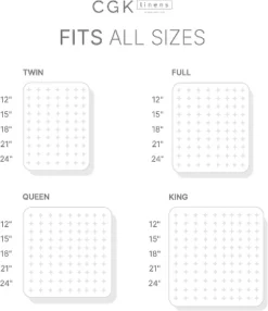 Ruffled Elastic Wrap Around Bedskirt 15 Inch Drop - CGK Linens 8 Ruffled Elastic Wrap Around Bedskirt 15 Inch Drop - CGK Linens -Bedding Discount Store GUEST 1bacfcb7 1d0f 4215 8b37 0d54fdc46a6d