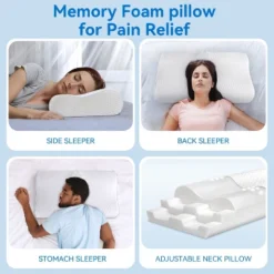 Zibroges Neck Pillow, 3-layer Memory Foam Neck Pillow For Neck Pain, Cool And Breathable, Adjustable Sandwich Pillow -Bedding Discount Store GUEST 1bcb02f1 697e 4ff7 b8fd 2c1102b88295