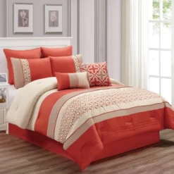 8pc Janna Comforter Set Orange - Riverbrook Home -Bedding Discount Store GUEST 1d00c434 cdf9 4c7c be07 3dc8312139d9