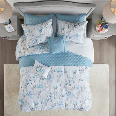 Elian Comforter And Coverlet Set Blue 17 Elian Comforter And Coverlet Set Blue - Image 17