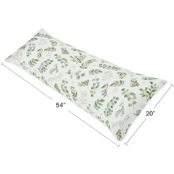 Sweet Jojo Designs Girl Body Pillow Cover (Pillow Not Included) 54in.x20in. Botanical Leaf Green And White -Bedding Discount Store GUEST 1e9814fc c3b5 4118 a6b1 617bf86173dc