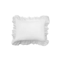 2pk Standard Eyelet Ruffled Sham White - Fresh Ideas: Poplin Texture, Machine Washable, No Fill, Envelope Closure 7 2pk Standard Eyelet Ruffled Sham White - Fresh Ideas: Poplin Texture, Machine Washable, No Fill, Envelope Closure -Bedding Discount Store GUEST 20c4334b 8dc4 4b79 a3f3 edac5d5709a3