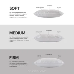 Medium 700 Fill Power Luxury White Duck Down RDS Certified Machine Washable White Bed Pillow | BOKSER HOME -Bedding Discount Store GUEST 21b7fc75 9380 4d16 900a 5501e807c4d6