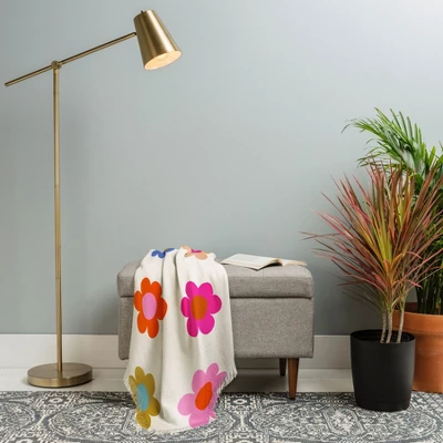 Daily Regina Designs Retro Floral Colorful Print Woven Throw Blanket - Deny Designs 6 Daily Regina Designs Retro Floral Colorful Print Woven Throw Blanket - Deny Designs - Image 6