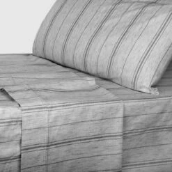 Twin Printed Pattern Peached Cotton Percale Melange Sheet Set Minimal - Macaron -Bedding Discount Store GUEST 2331c1fa ec0d 4782 9523 5e18104090ff