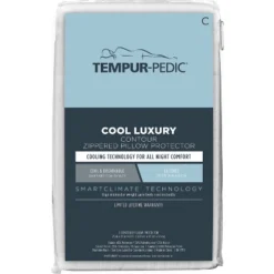 One Size Cool Luxury Contour Pillow Protector With Zipper Closure - Tempur-Pedic -Bedding Discount Store GUEST 23a946e1 4d21 4433 a5bd becc644720d4