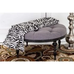 Home Mart Goods Full Size Ultra Soft Micro Plush Flannel Bed Zebra Skin Print Blanket