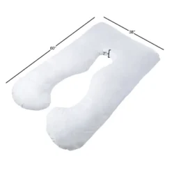 Hastings Home U-Shaped Full-Body Support Pregnancy Pillow With Zippered Cover - White, 60" X 38" 8 Hastings Home U-Shaped Full-Body Support Pregnancy Pillow With Zippered Cover - White, 60" X 38" -Bedding Discount Store GUEST 25235823 c525 49e5 8302 99747a3c7f13