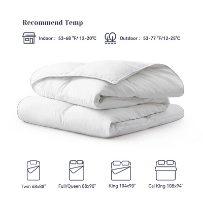 Peace Nest 360 Thread Count White Down Comforter Duvet Insert 3 Peace Nest 360 Thread Count White Down Comforter Duvet Insert - Image 3