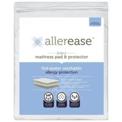 2-in-1 Hot Water Washable Allergy Protection Mattress Pad - AllerEase 8 2-in-1 Hot Water Washable Allergy Protection Mattress Pad - AllerEase -Bedding Discount Store GUEST 282b9bdd 9786 43b5 a376 f0270bdfb5e8