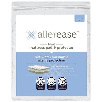 2-in-1 Hot Water Washable Allergy Protection Mattress Pad - AllerEase 4 2-in-1 Hot Water Washable Allergy Protection Mattress Pad - AllerEase - Image 4