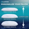 Sleepavo Adjustable Shredded Memory Foam Pillows Queen Size Set Of 2 - Extra Soft Cooling Bed Pillows For Sleeping - Comfy Cool - 2 Pack Pillow