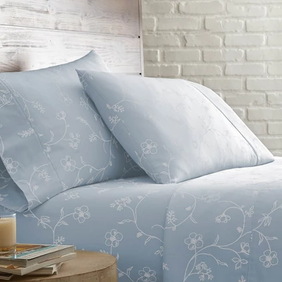 Southshore Fine Living Sweetbrier 100% Cotton 300 Thread-Count Sateen Extra-Deep Pocket Sheet Set 1 Southshore Fine Living Sweetbrier 100% Cotton 300 Thread-Count Sateen Extra-Deep Pocket Sheet Set