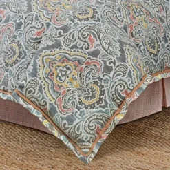 4pc Queen Artisanal Reversible Comforter Set Mineral - Waverly -Bedding Discount Store GUEST 2bcd3bd7 f08f 44fb 8647 59194f33b9c8