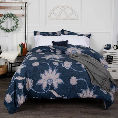 Southshore Fine Living Grand Floral Oversized Ultra-soft Duvet Cover Set With Shams 4 Southshore Fine Living Grand Floral Oversized Ultra-soft Duvet Cover Set With Shams - Image 4