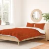 Grace Saona Pattern Terracota Duvet Set - Deny Designs