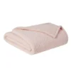 Brooklyn Loom Full/Queen Marshmallow Faux Shearling Blanket In Blush