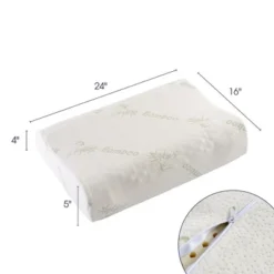 Cheer Collection Contoured Latex Memory Foam Pillow With Washable Cover - White (24" X 16" X 4") 10 Cheer Collection Contoured Latex Memory Foam Pillow With Washable Cover - White (24" X 16" X 4") -Bedding Discount Store GUEST 2ebcd84f 1b01 42b0 8b2d a9ab4a98ecc1