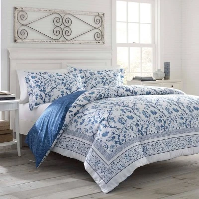 Charlotte Reversible Duvet Cover Set Blue - Laura Ashley 2 Charlotte Reversible Duvet Cover Set Blue - Laura Ashley - Image 2