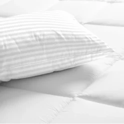 Lux Decor Collection Cotton Bed Pillows Set Of 2 Grey Stripes, White -Bedding Discount Store GUEST 30be28dd a187 4df0 9d55 7e405429c594