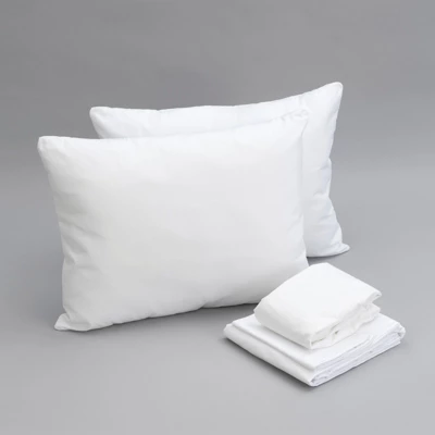 FONTOI Bedding Bundle Twin: Pillow, Sheet Set, Mattress Protector, White, 38"*16"*74" 2 FONTOI Bedding Bundle Twin: Pillow, Sheet Set, Mattress Protector, White, 38"*16"*74" - Image 2