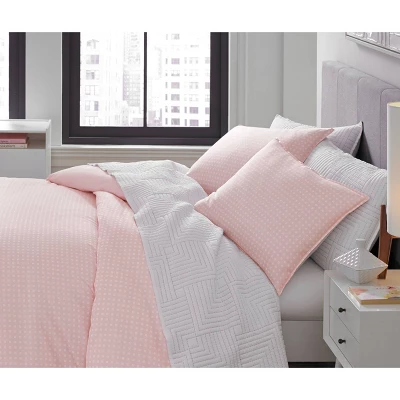 Full/Queen Penelope Duvet Cover Set Pink - City Scene 3 Full/Queen Penelope Duvet Cover Set Pink - City Scene - Image 3