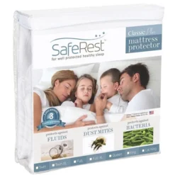 SafeRest Classic Plus Mattress Protector - Waterproof Mattress Cover With Smooth, Breathable Polyester Surface - Vinyl-Free -Bedding Discount Store GUEST 328990b4 71e4 4963 8140 f75d27948016