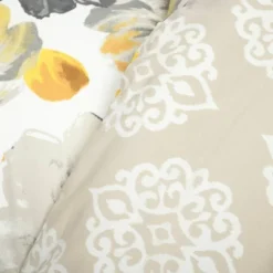 3pc Leah Cotton Duvet Cover Set Yellow/Gray - Lush Décor -Bedding Discount Store GUEST 339e586d de85 44aa a13b f550e659bc96