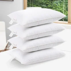 Cheer Collection Hypoallergenic Hollow Fiber Pillows - White (Set Of 4) -Bedding Discount Store GUEST 33ac5136 2952 4cd4 971f 4e313c8b393e
