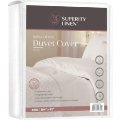 Superity Button Closure 100% Cotton Duvet Cover – White -Bedding Discount Store GUEST 3641c89b 1b14 4e67 bda8 1b0545034743