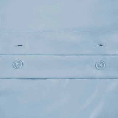 650-Thread Count Cotton Solid Duvet Cover And Sham Set By Blue Nile Mills 2 650-Thread Count Cotton Solid Duvet Cover And Sham Set By Blue Nile Mills - Image 2