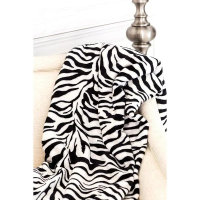 Home Mart Goods Twin Size Ultra Soft Micro Plush Flannel Bed Zebra Skin Print Blanket 2 Home Mart Goods Twin Size Ultra Soft Micro Plush Flannel Bed Zebra Skin Print Blanket - Image 2